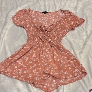 Love Tree Peach Floral Top